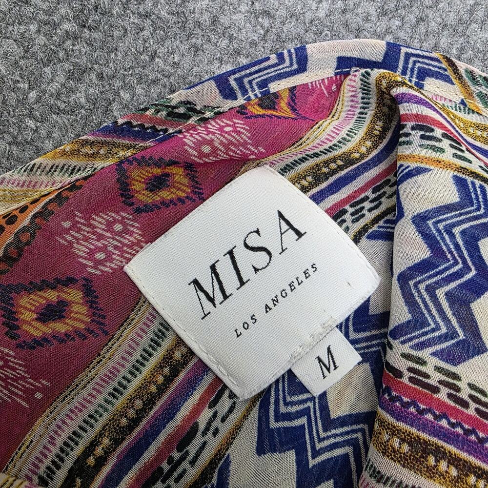 Misa Los Angeles Dress Womens Medium Multicolor Boho Maxi Spaghetti Strap USA - Picture 2 of 16